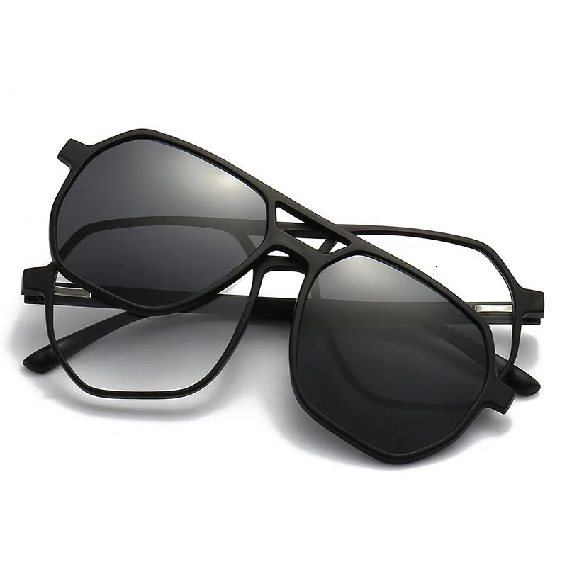 6 In 1 Custom Men Women Polarized Optical Magnetic Sunglasses Clip Magnet Clip on Sunglasses Clip on Sun Glasses Frame 250509