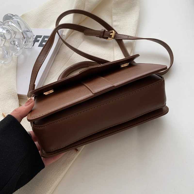 Pu Leather Shoulder Bag for Women Handbag - Fashion Crossbody Bags Vintage Underarm Bag Square Satchel (Black)W250512