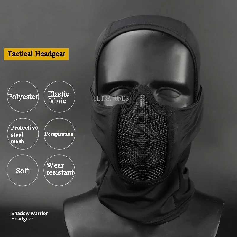 Tactical Balaclava Full Face Scarf Mask Shooting Cs Game Airsoft Headgear Masks Hunting Cycling Riding Windproof Face SheildW250512