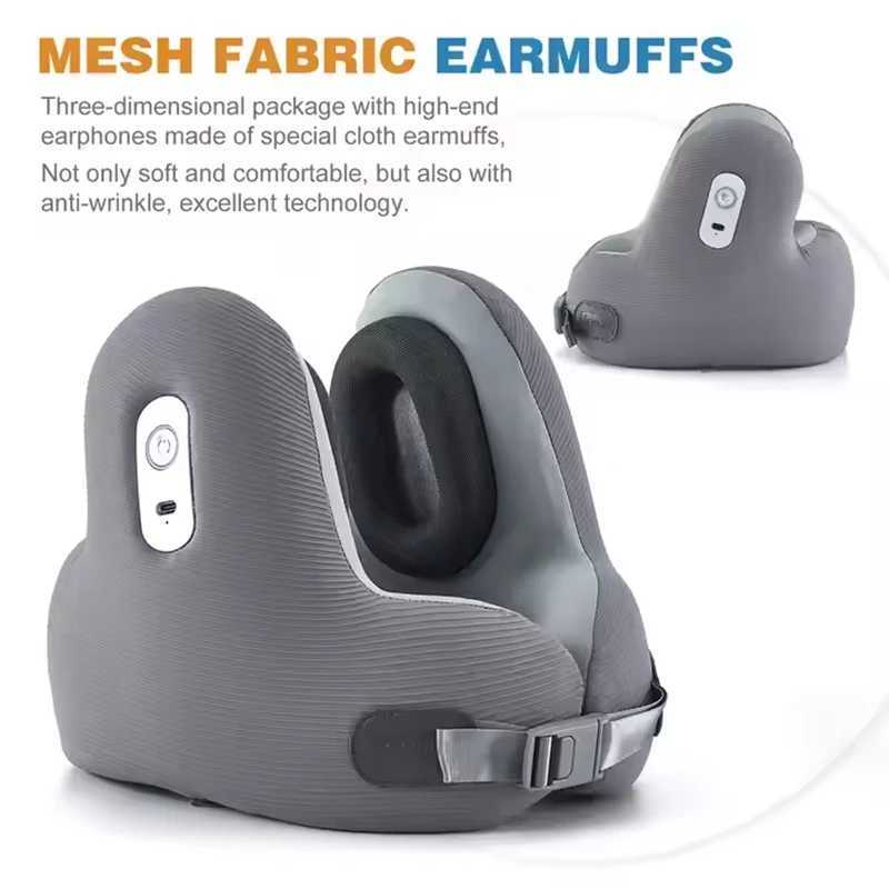 Memory Foam Travel Neck Pillow with Noise Reduction - U-Shaped Bluetooth Music Pillow for Ultimate Comfort on the Go travelW250512