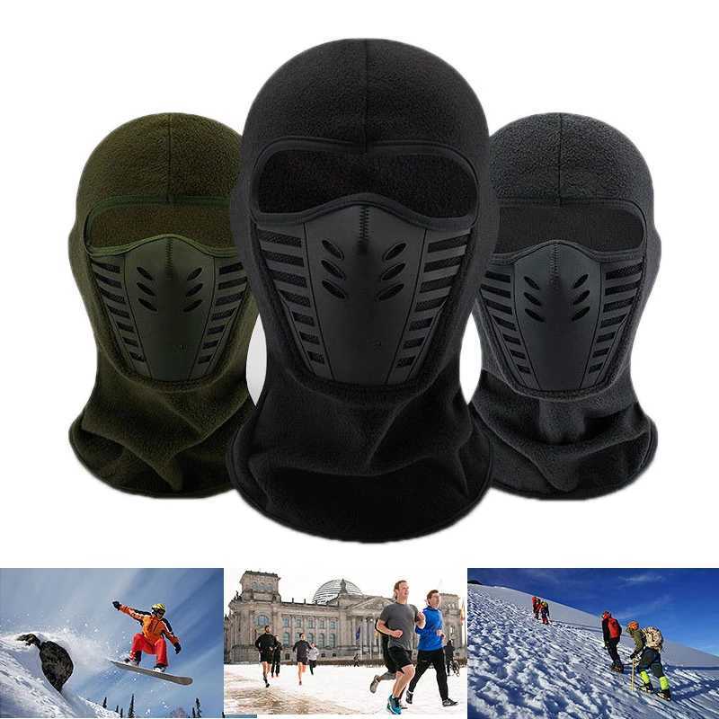 Motorcycle Winter Warm Neck Mask Headgear Warm Riding Balaclava Hat Bicycle Ski Winter Windproof Dustproof Mask Face ShieldW250512