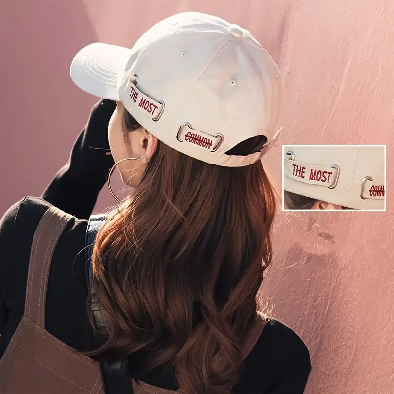 Casual Baseball Sun Hats Summer Fashion Dad Golf Hat for Women Sun-Protection Visor Cap with Ponytail Hole 250512