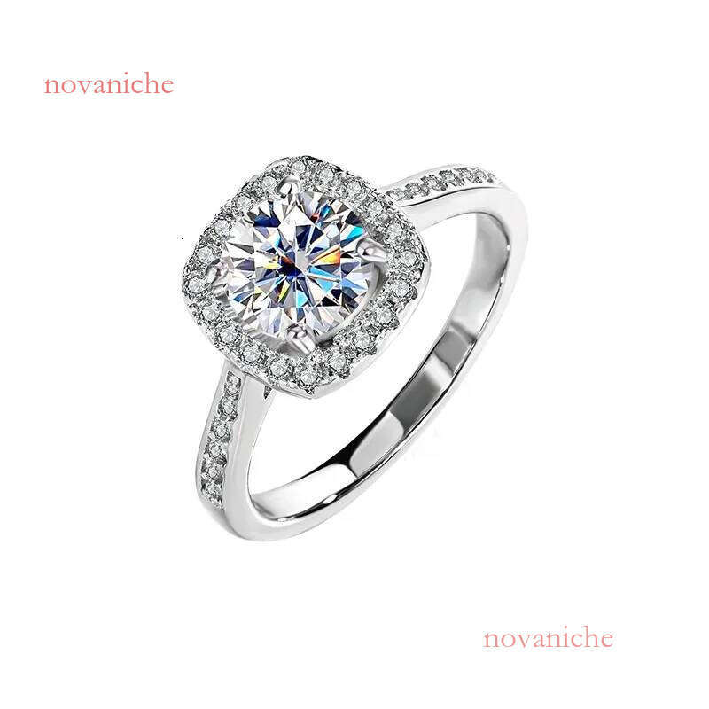 rings for women sterling sier 1CT 2CT 3CT VVS moissanite pass dia tester love daughter engagement nail ring designer jewelry