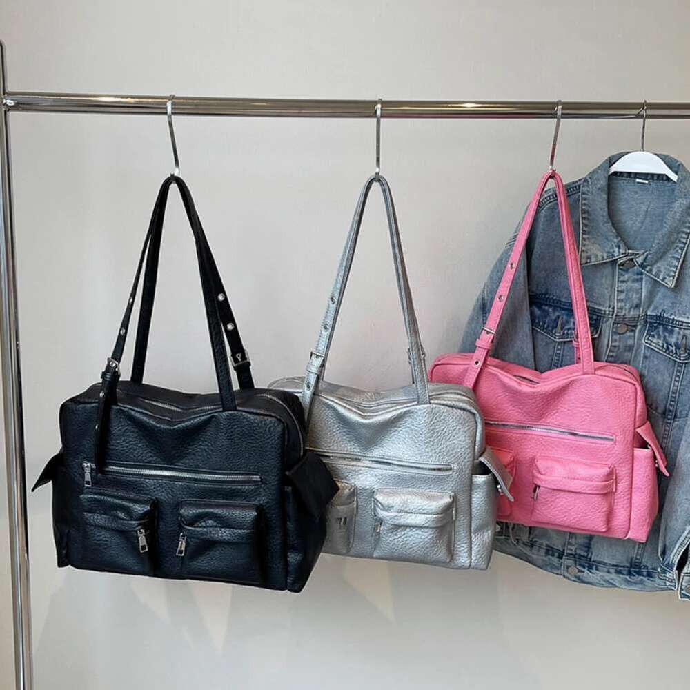 Adjustable Strap Satchel Women PU Leather Underarm With Multi-Pockets Handbag Tote Bag For Work Travel
