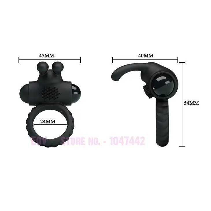 Pretty Love Silicon Vibrating Cock Ring Penis Ring Vibrator Cockring Sex toys for men couples Adult Toy Anillo Vibrador. W250512