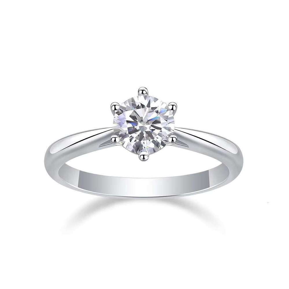 Eternal elegance: Moissanite card ring in the style of a pure silver cathedral