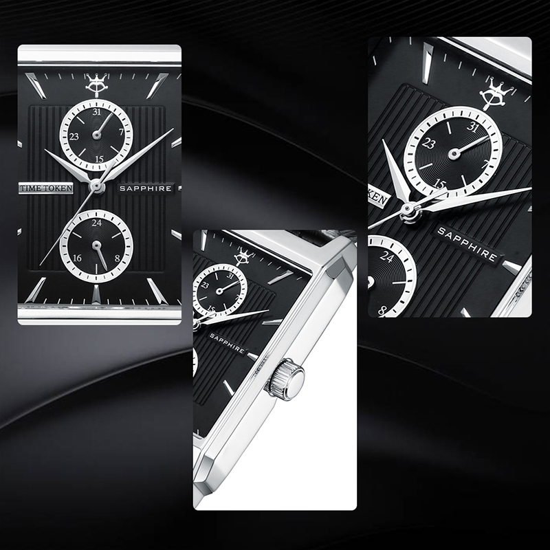 Retro Style Time Token Wristwatch Featuring Real Leather Band and Quartz Movement