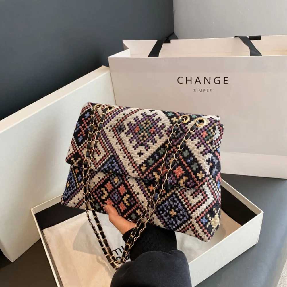 Large Capacity Shoulder Bag Bohemian Style Crossbody Bag Vintage Hobo Bag Messenger Bag for Ladies Z250512