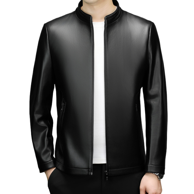 Waterproof Mens Leather Jacket for Business & Casual Wear 8567