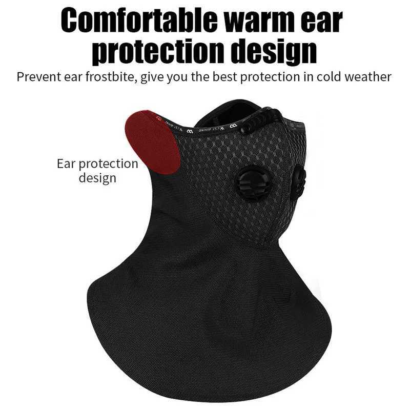 WEST BIKING Winter Warm Cycling Mask With Activated Carbon Filter Face Cover Outdoor Sports Running Skiing Face Cover ScarfW250512