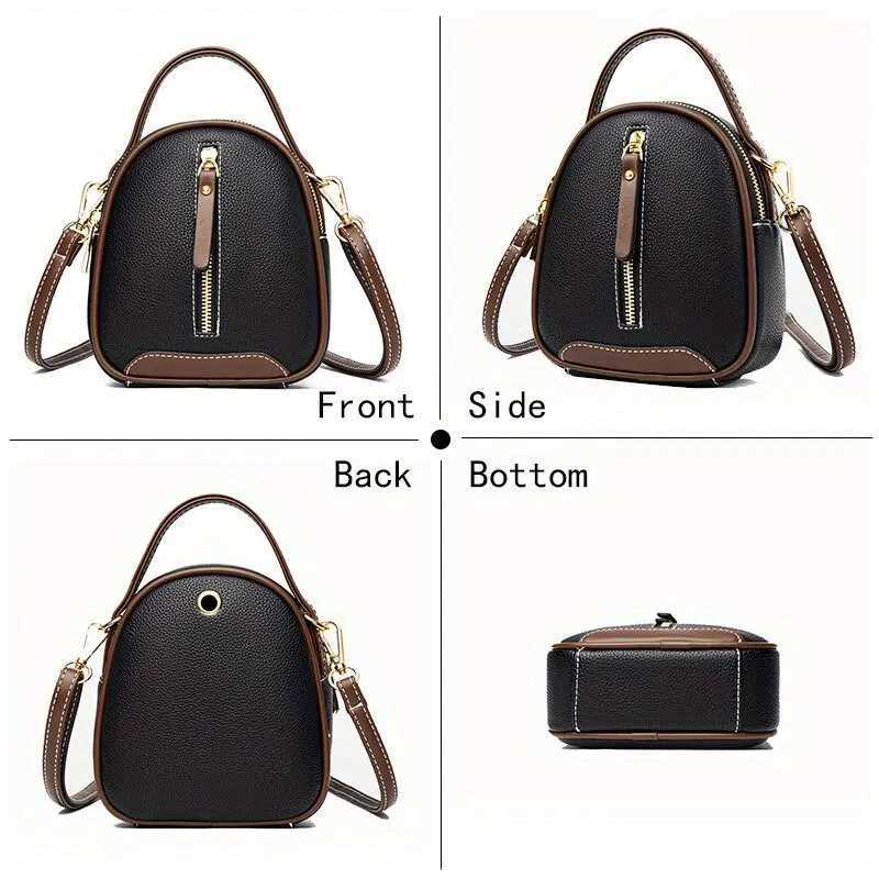 Mini Solid Color Crossbody Bag Cute Simple Casual PU Leather Hand Bag Womens Fashion Versatile Daily Shoulder Bag Purse Z250512