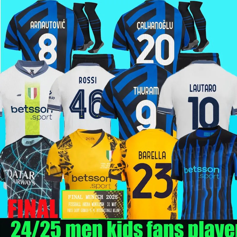24 25 26 Maglia LAUTARO fianl Soccer Jerseys BARELLA FRATTESI INTERS THURAM ARNAUTOVIC CALHANOGLU Football Shirt 2024 2025 2026 milans Rossi Special Men Kids