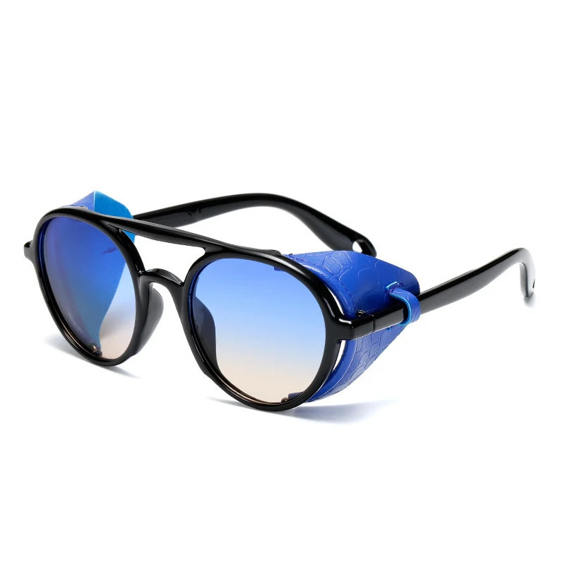 OEC CPO Men Steampunk Sunglasses For Leather Punk Round Women Vintage Shades High Quality UV400 O74 250512