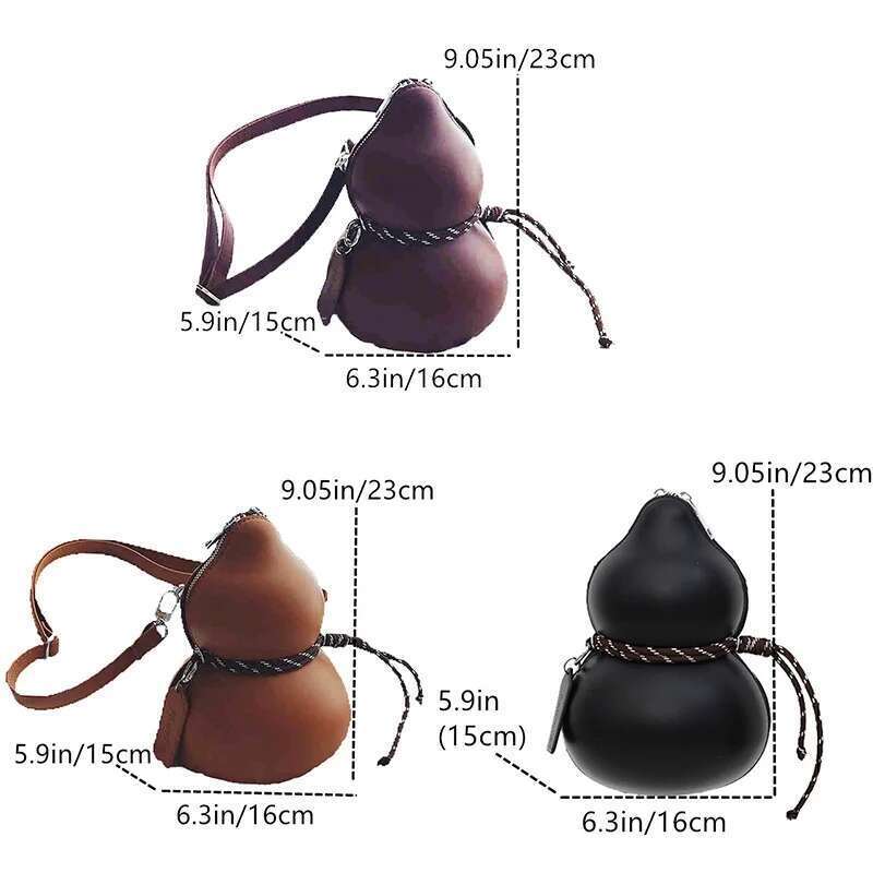 Crossbody Fashion High Quality Shoulder Bag Funny Niche Design Wine-Containing Gourd Personality Couple Bags For Women Man