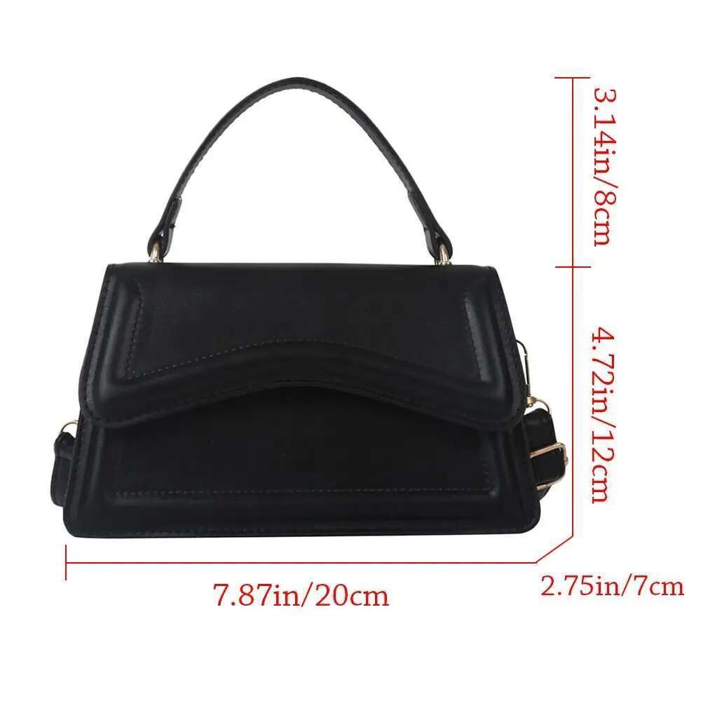 New Fashion Sling Shoulder Bag Trend PU Leather Messenger Handbags Solid Color Leisure Stylish Crossbody Bags For Women Girls