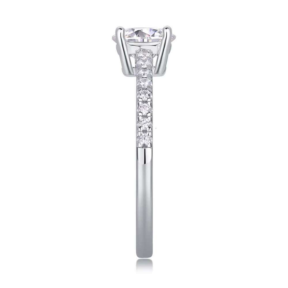 Classic sandstone shared pointed toe ring, made of pure silver, suitable for women (sizes 5-9 in the United States)