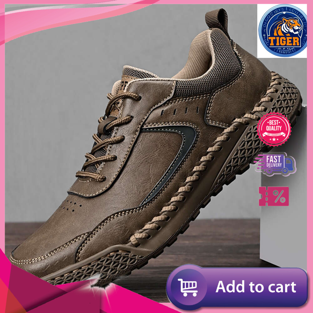 Ddmytiger S Korean Men Version Versatile Breathable Casual Shoes Non Slip Soft Soles British Fashion Trend One Foot Leather Outdoor Shoes