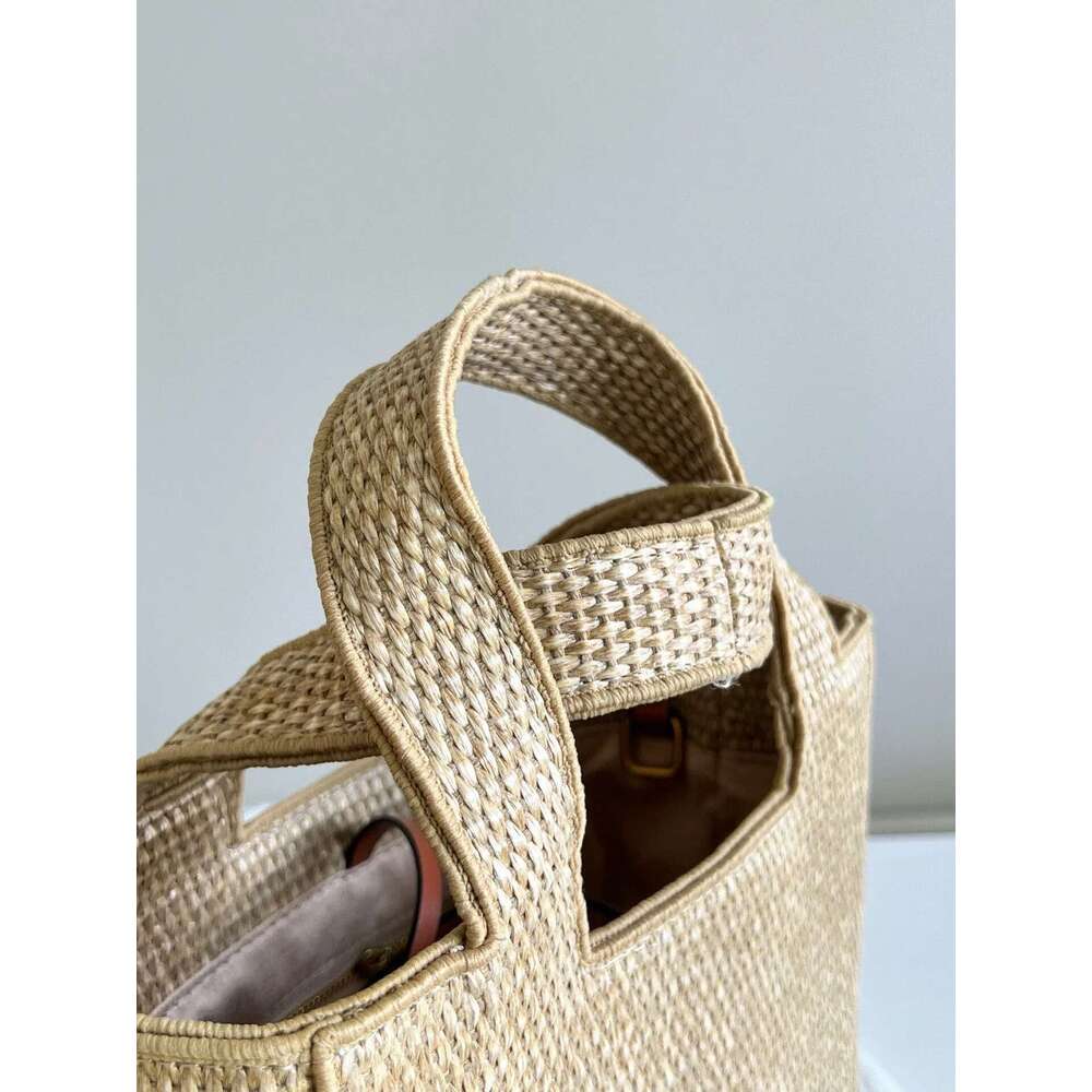 Vegetable Basket Woven Leather Shopping Beach Bag Handbag 2025 New High-Quality