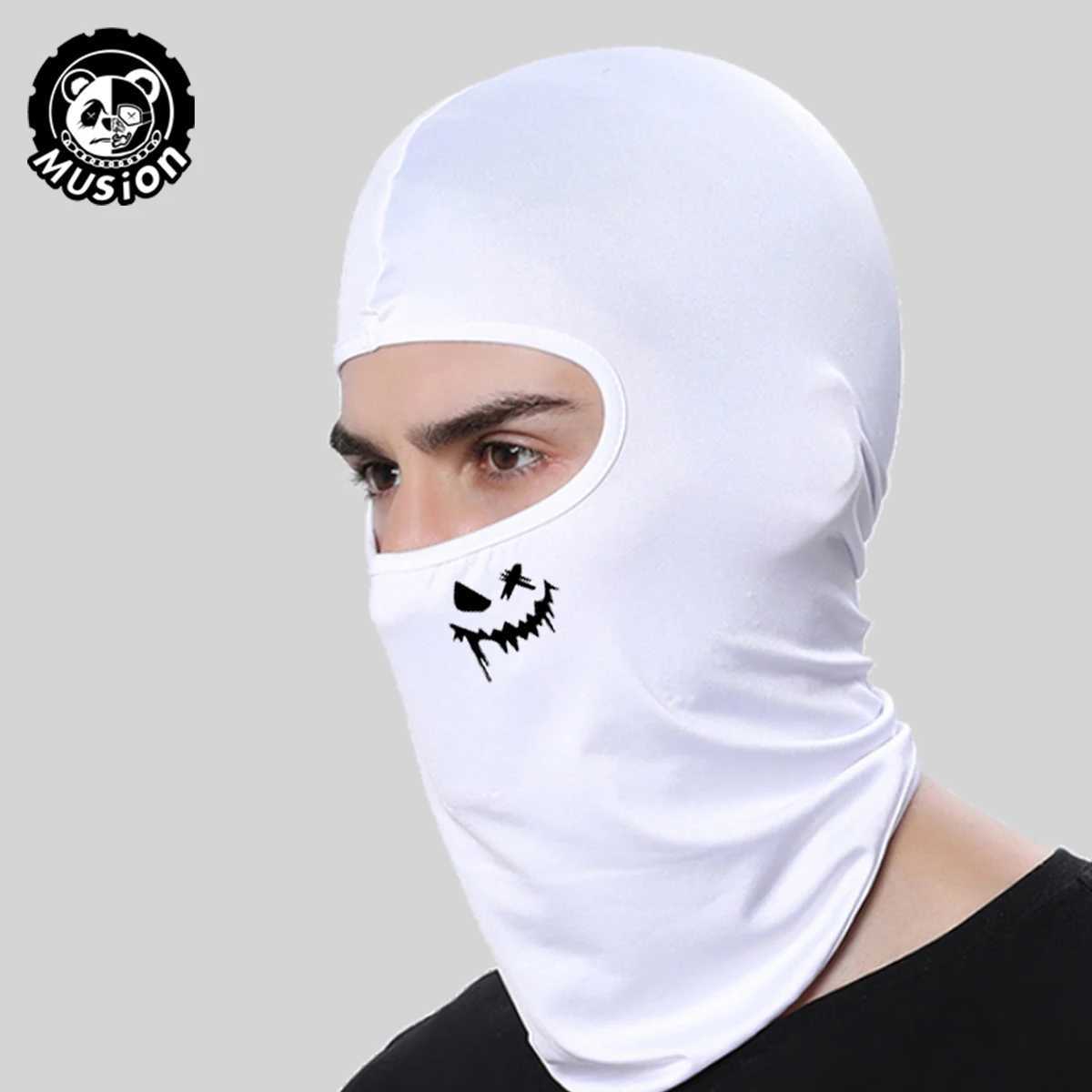 Musion Motorcycle Balaclava Fashion Print Sun Protection Full Face Mask Breathable Mask Balaclava Bicycle Cycling Head Cover OneW250512