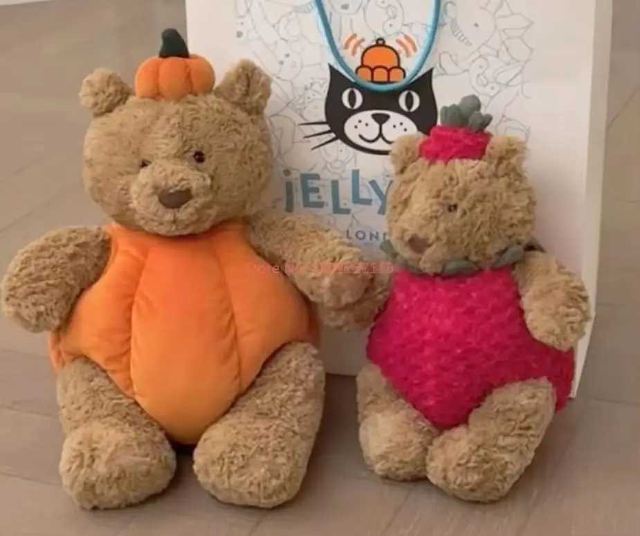 Hot Spot Barcelona Bathrobe Bear Eggplant Bear Strawberry Bear Doll Cute Soothing Companion Doll Festival Trendy Child Gift Toy z2505122KG3