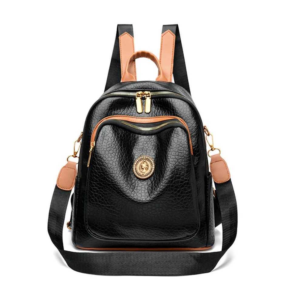 Fashion Women Backpack Designer Pu Leather Travel Back Pack Casual Shoulder Bag High Quality School Bags for Teenagers s Bag Z250512
