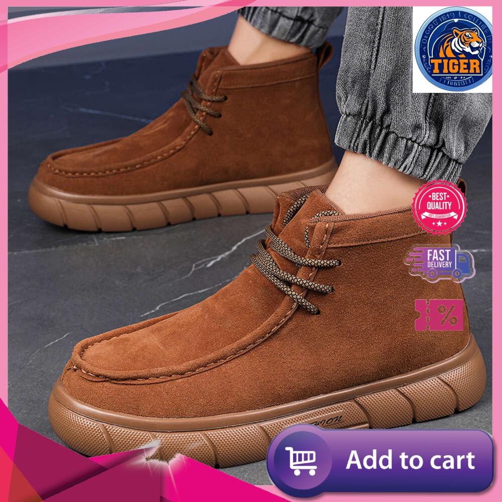 Ddmytiger S Corduroy Men Mid Calf Boots Lightweight Casual Fashionable Choice For Spring And Autumn Seasons Shoes Outdoor Shoes