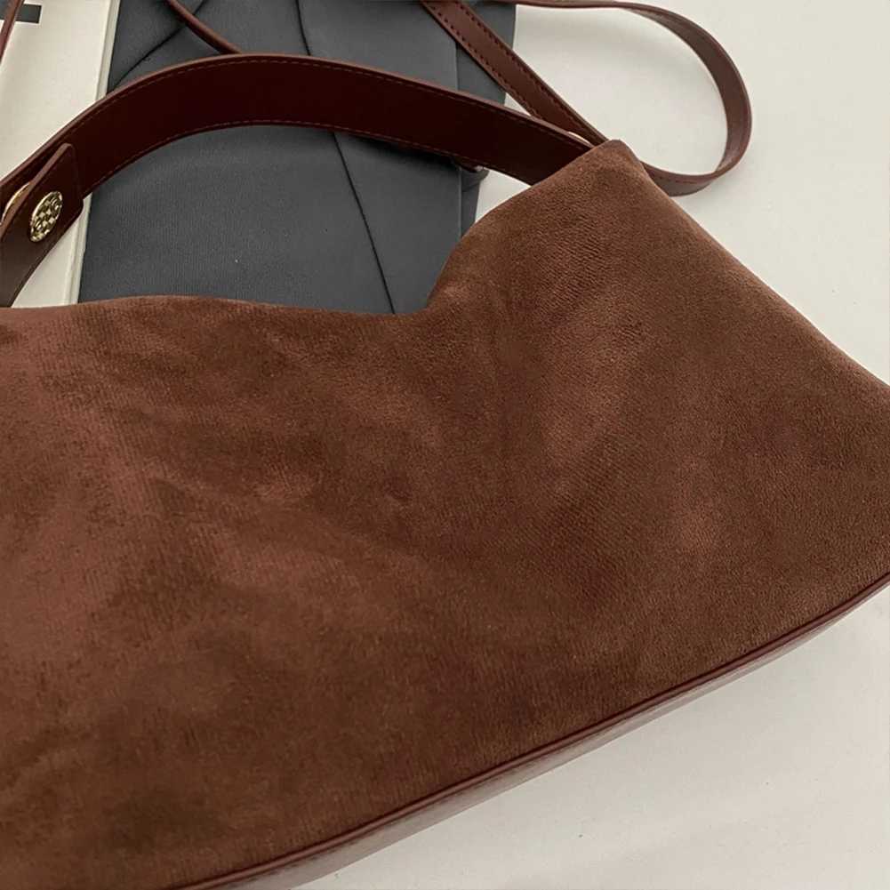 Fashion Autumn Winter Big Boston Tote Soft Matte Suede Cow Leather Womens Handbag Shoulder Crossbody Bag For Women Grey BrownW250512