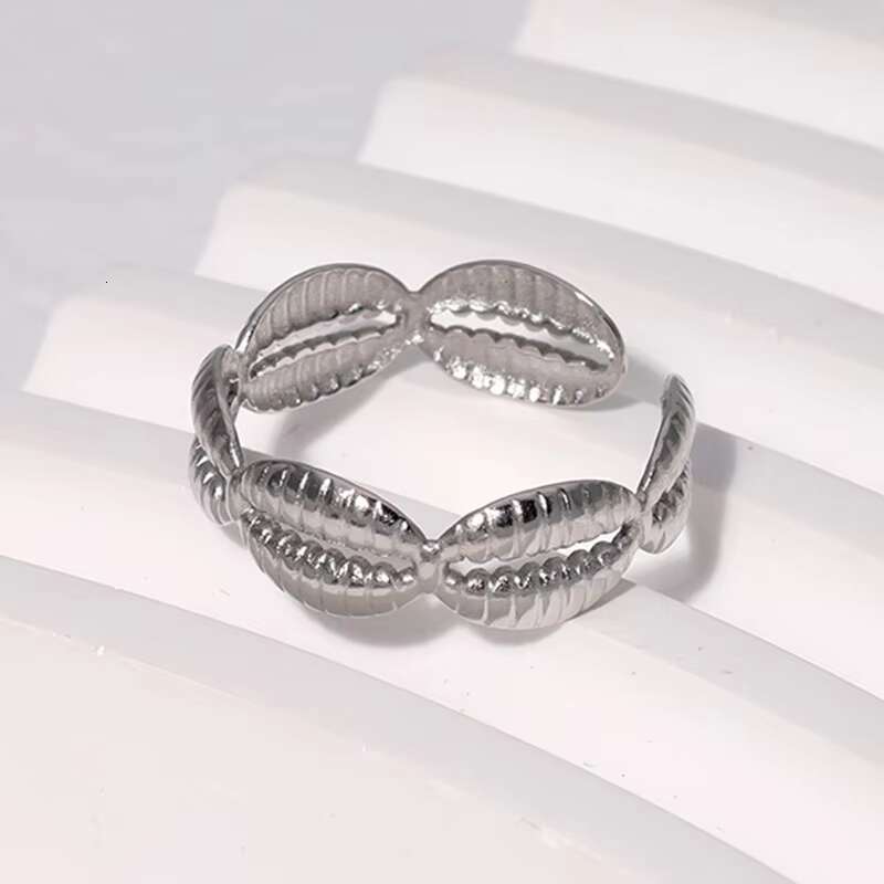 BM Fashion Non Tarnish 18k Gold Stainless Steel Shell Shape Rings