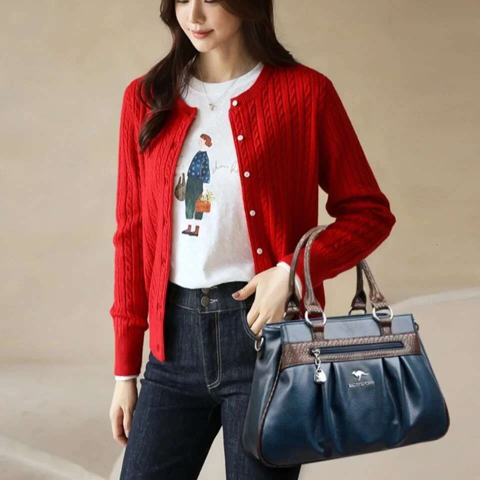 Three Layers Casual Tote Bag High Quality Pu Leather Ladies Hand for Women Big Shoulder Crossbody Bags Sac New