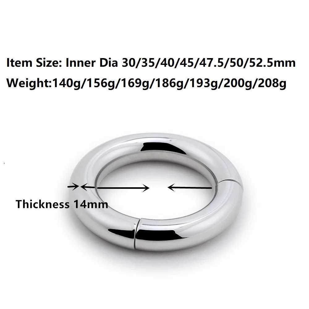 7 size for choose Heavy Duty male Magnetic Ball Scrotum Stretcher metal penis cock lock Ring Delay ejaculation BDSM Sex Toy men W250512