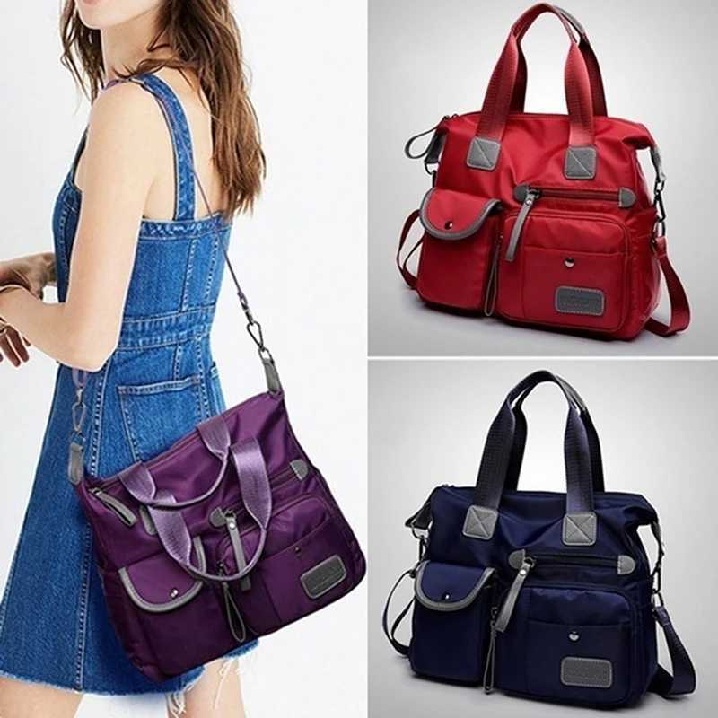 New Ladies Tote Bag Fashion Nylon Waterproof Casual Shoulder Mummy Bag Large Capacity Messenger BagsXJ250512