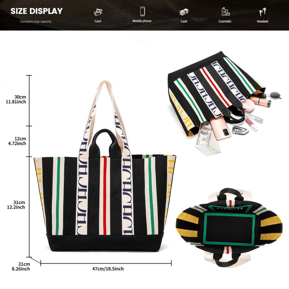 Classic 2024 Shoulder Bag Fashion Retro Design Striped Women's New Handbag
