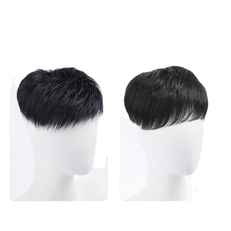 Mens Human Hair Wigs Toupee with PU Around Hair Replacement System Clip in Male Hairpieces For Men Baldness Loss 241115