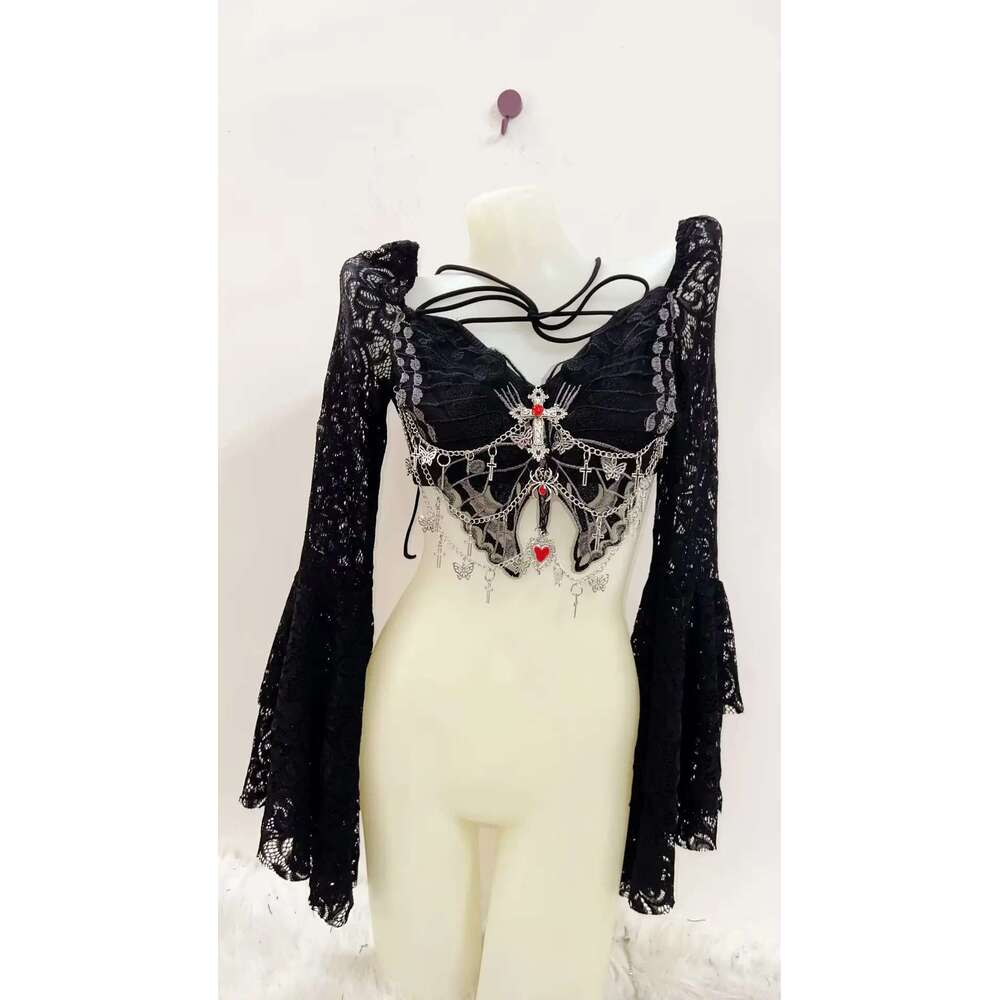 gothic Cross Tops Gothic Punk t shirt haruku fashion y2k e girl clothes sexy top