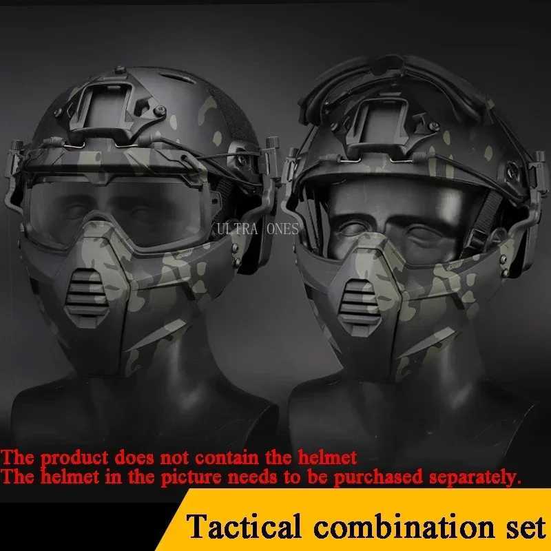 Hunting Protective Mask Tactical Cs Wargame Half Face Breathable Masks Paintball Airsoft Sports Face Masks with Helmet ConnectorW250512