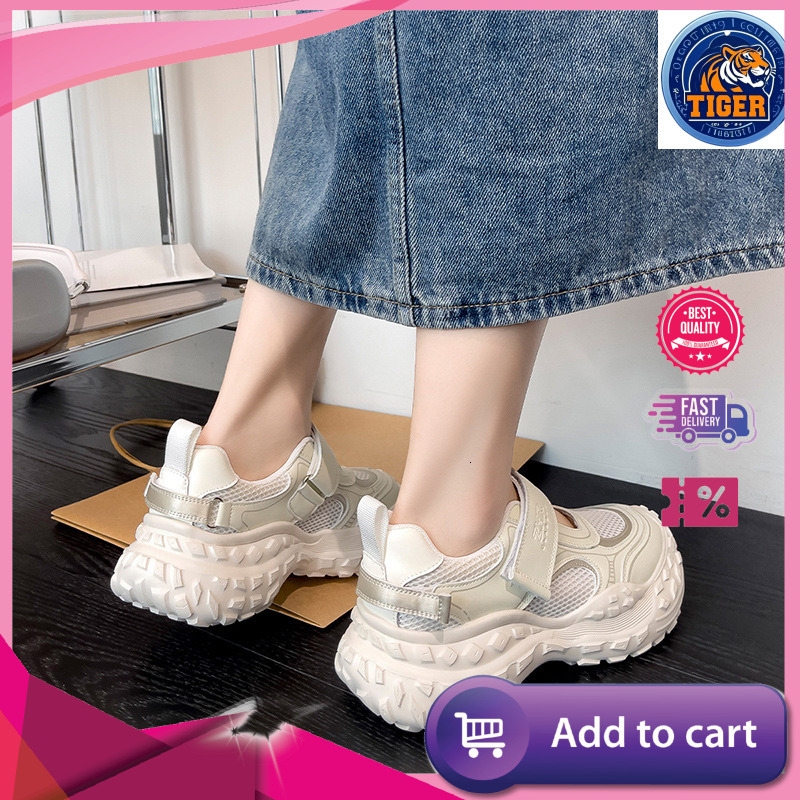 Ddmytiger Summer Daddy Shoes New Mesh Surface Breathable Thick Sole Small Man High Sports Leisure Beach For Women Outdoor Shoes
