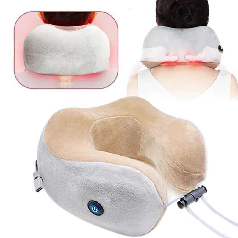Portable U-shaped Neck Massager Electric Neck and Shoulder Vibration Massage Single Button Operation Suitable for Travel WorkW250512