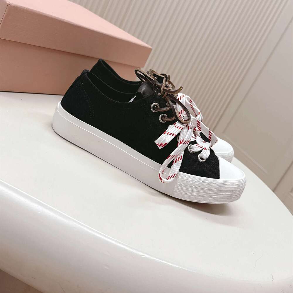 New Women Canvas Sneakers Genuine Leather Sports Solid Colors Flats Leisure Round Toe Designer Shoes Zapatillas De Mujer