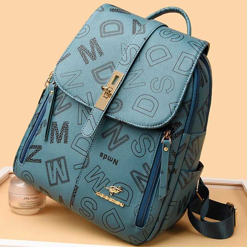 Designer Women Backpack High Quality Soft Leather Shoulder Bag Fashion School Bags Multifunction Rucksack Top-handle Bag Z250512