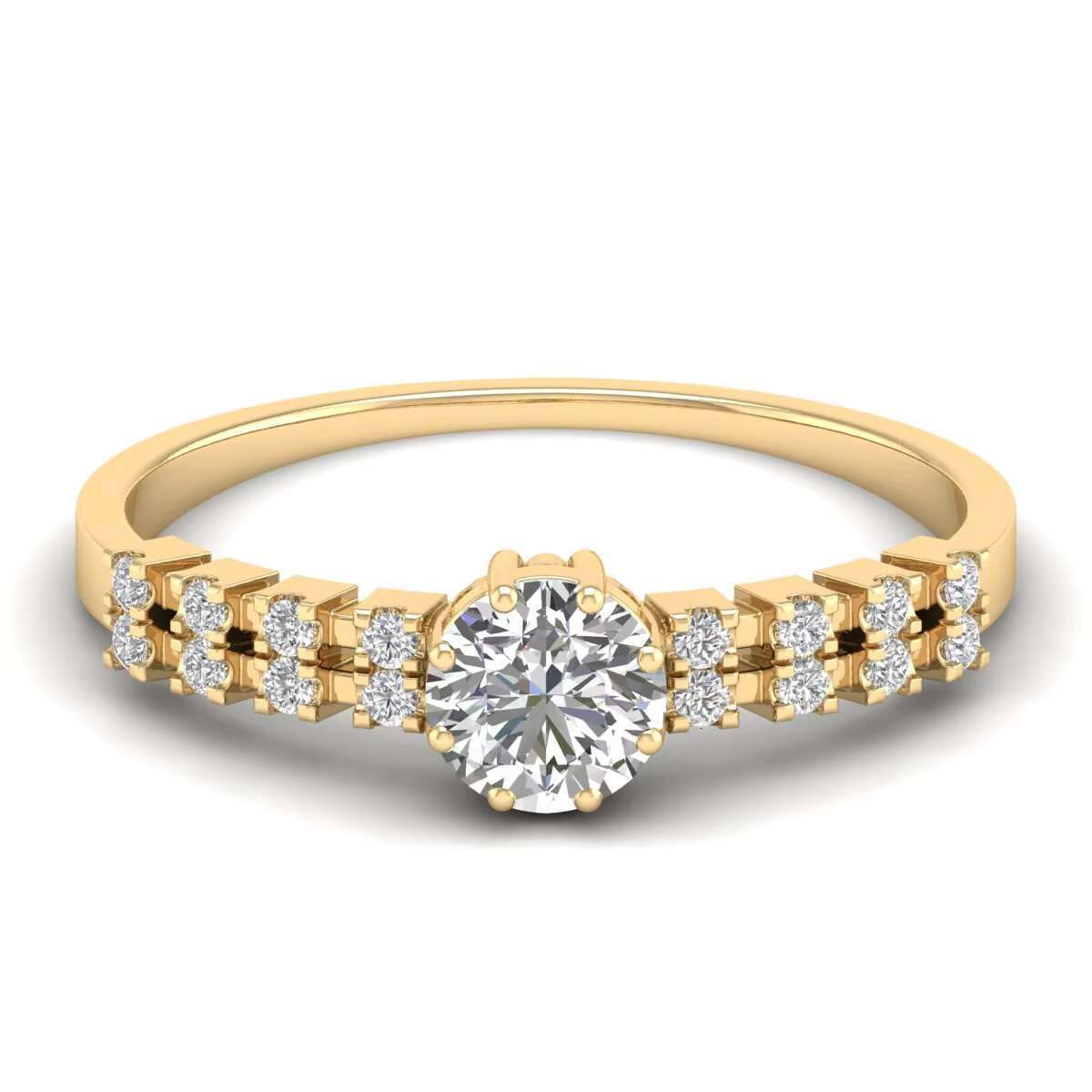 REYES Round Brilliant Cut 1.2Ct Moissanite Engagement Ring for Women Original 925 Sterling Silver GRA Certified Fine Jewelry
