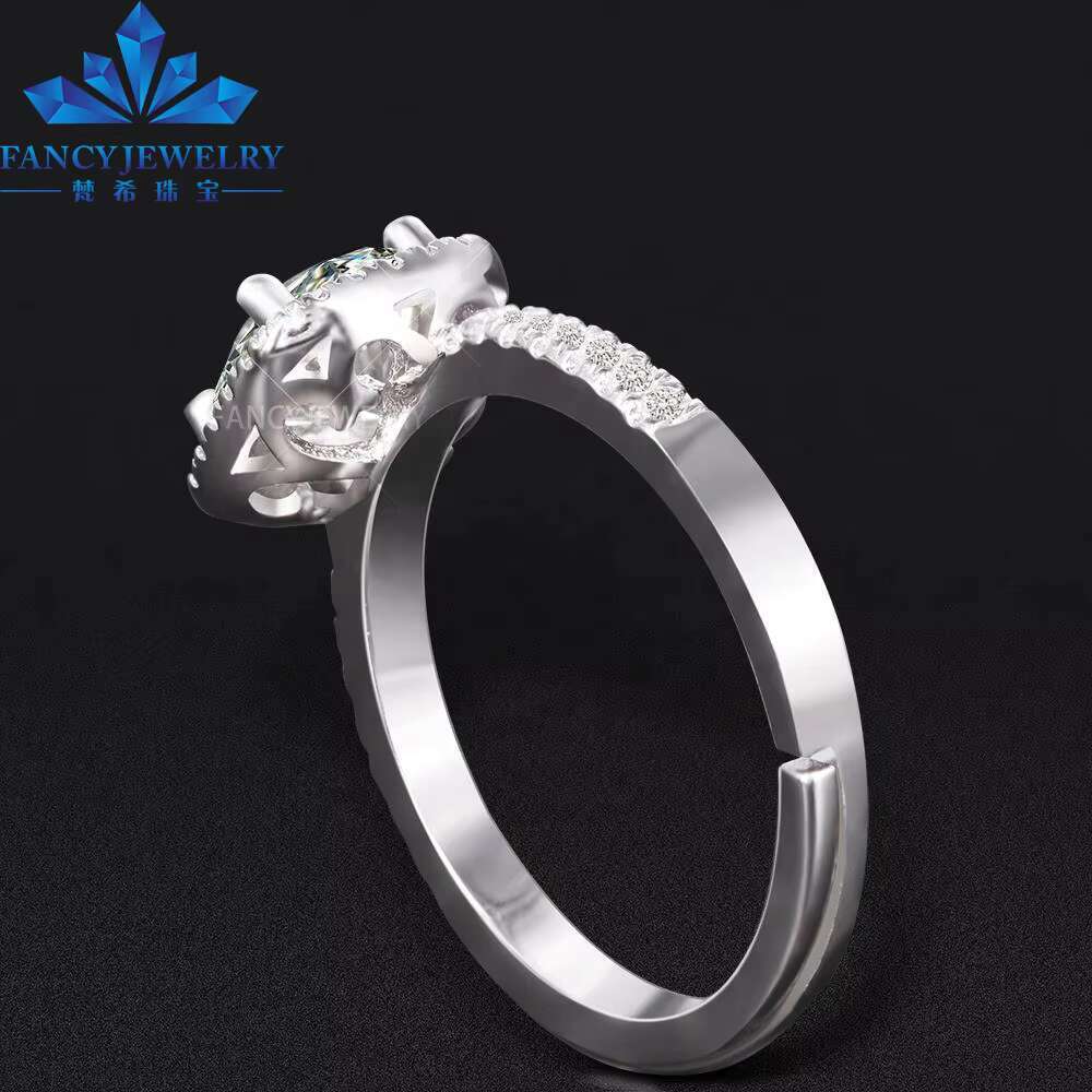 Adjustable Platinum Plated Wedding Ring with Silica Long Rod Shaped Fashionable unisex Design Rhodium Engagement Gift Party