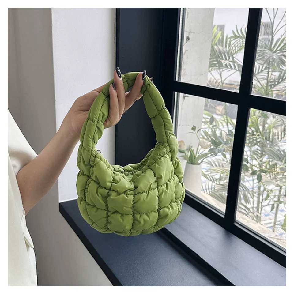 Puffer Tote Bag for Women Shoulder Bubbles Cloud Bag Winter Puffy Handbag Purse Top Handle Bag Designer Pleated Clutch BagW250512