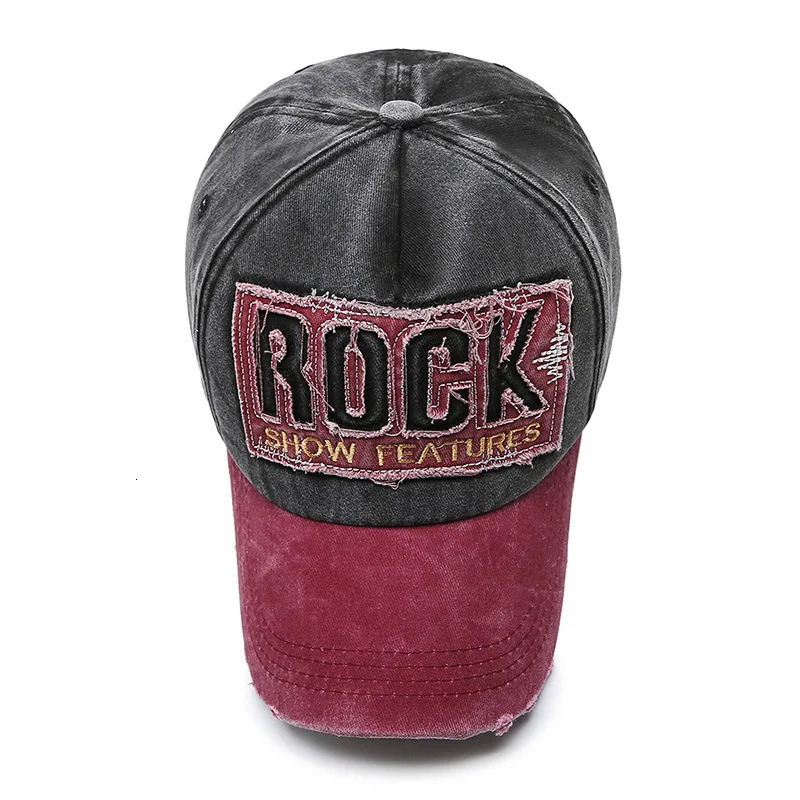 Korean version washed letters spring and autumn mens womens fashion shabby denim baseball cap sunhat Official Website 250512