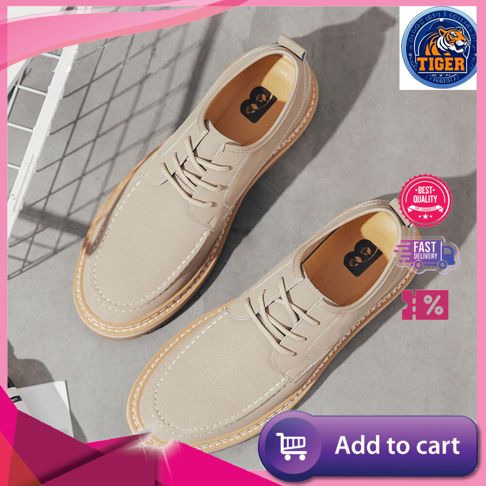Ddmytiger Autumn Spring And Trendy Genuine Casual Oxford Workwear British Fashion Leather Block Shoes Men S Outdoor Shoes