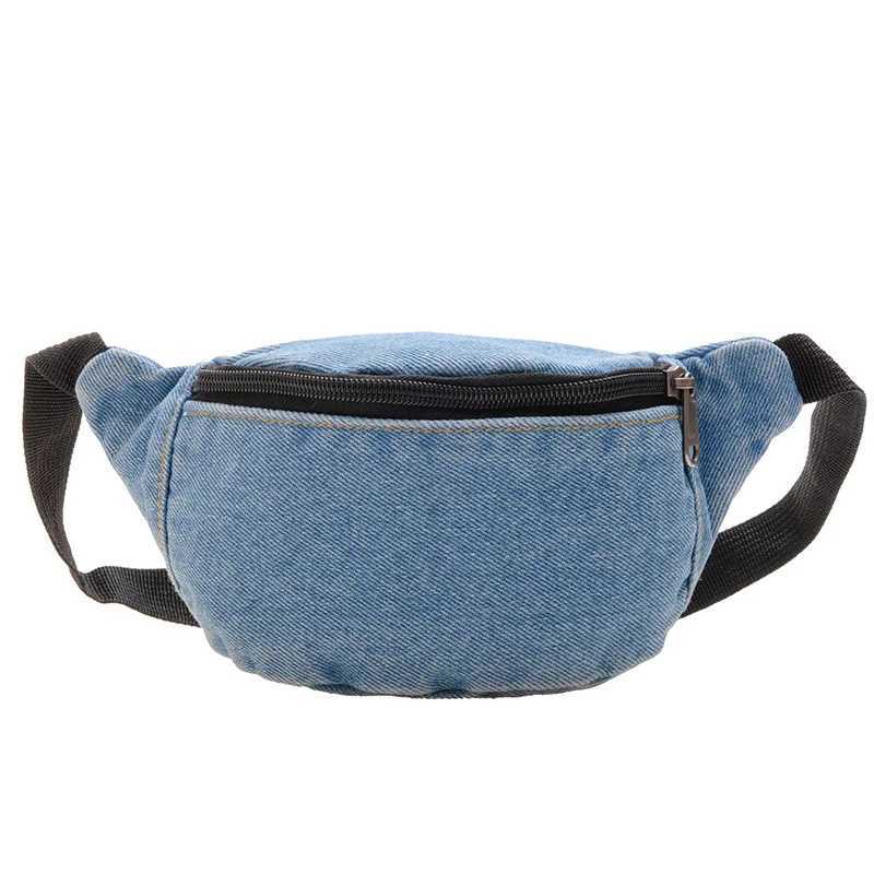 New Mini Waist Bag Denim Belt Fanny Pack for kids Casual Shoulder ChEST Bag Banana Pillow baby Waist Packs Z250512