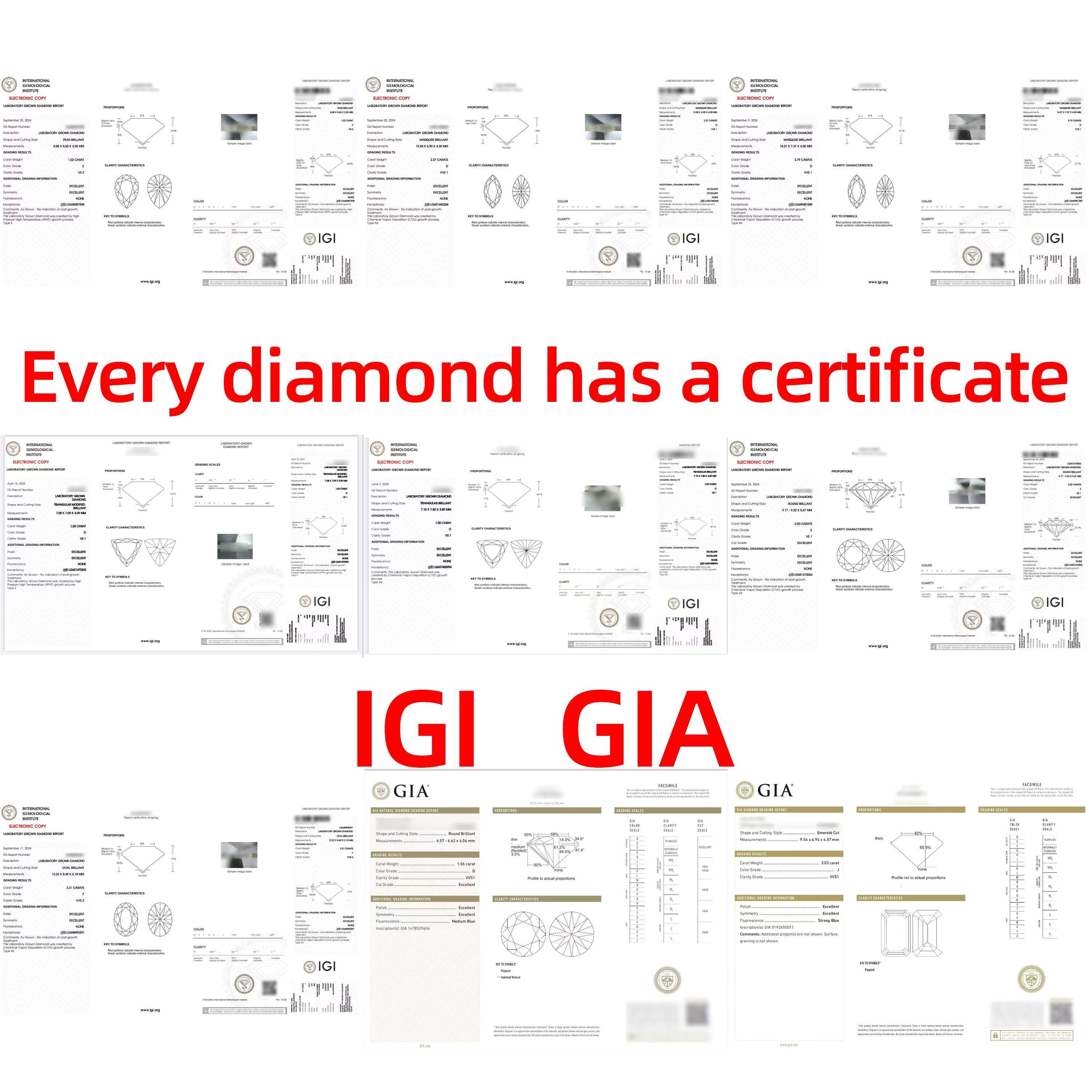 18k 14k 10k Yellow White Gold Ring 0.5ct 1ct 2ct Igi Gia Certified Pink Lab Oval Diamond Jewelry Cvd Diamond Engagement Ring