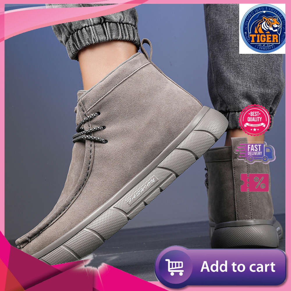 Ddmytiger S Corduroy Men Mid Calf Boots Lightweight Casual Fashionable Choice For Spring And Autumn Seasons Shoes Outdoor Shoes