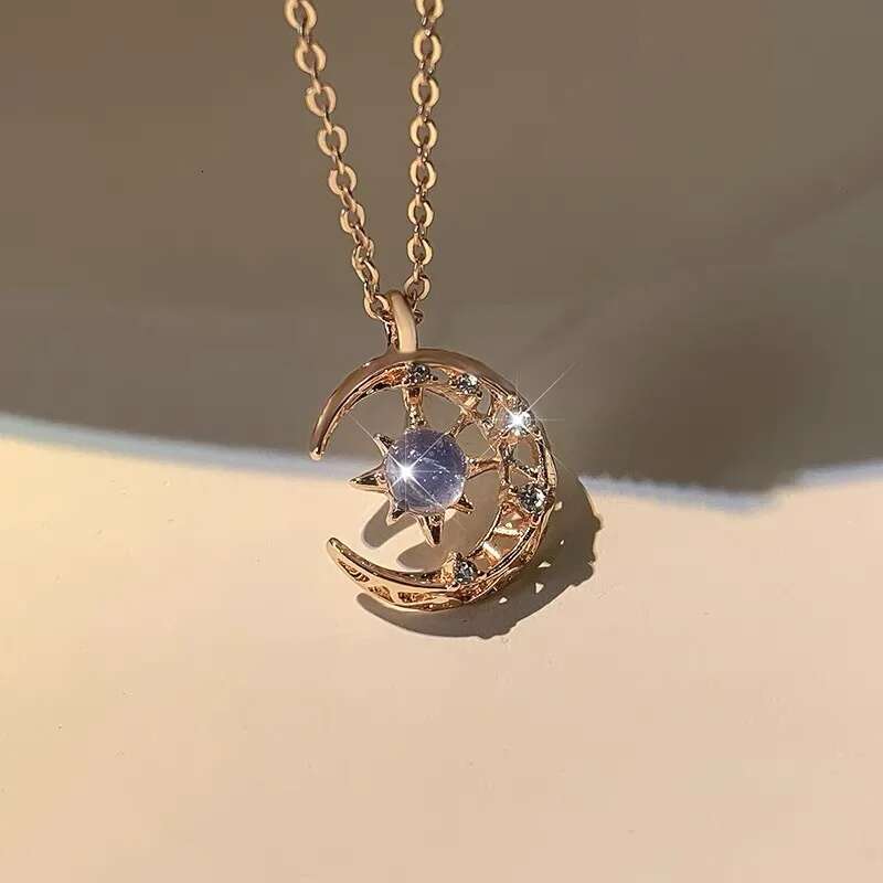 Star Moon Zinc Alloy Necklace for Women