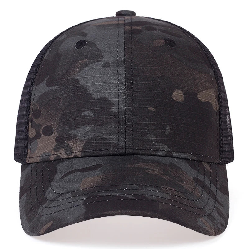 Mesh Summer Sun Hat Caps for Men Women Adjustable Baseball Cap Men Trucker Hats Camouflage Jungle Tactical Hats 250512