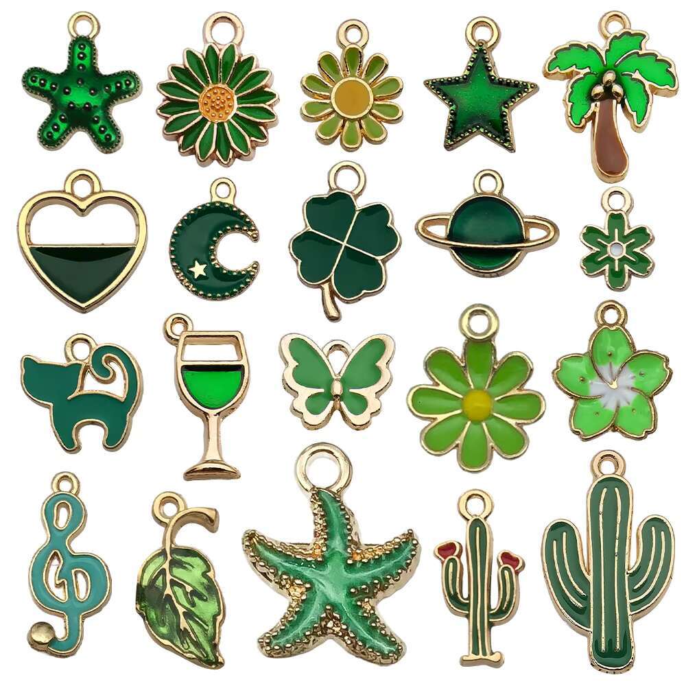 Bulk Sale Fashion Enamel Alloy Charm 20pcs Set for DIY Crafts Jewelry Making Earrings Bracelet Child Charms Necklace Accessories
